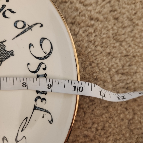 Vtg Republic Of Israel Commemorative Plate 23k Gold Band Made in USA 1948 10" - Picture 3 of 3